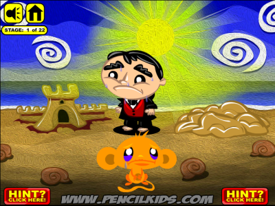 コウモリを放ってお猿さんを幸せにするアドベンチャーゲーム「Monkey GO Happy Samurai」